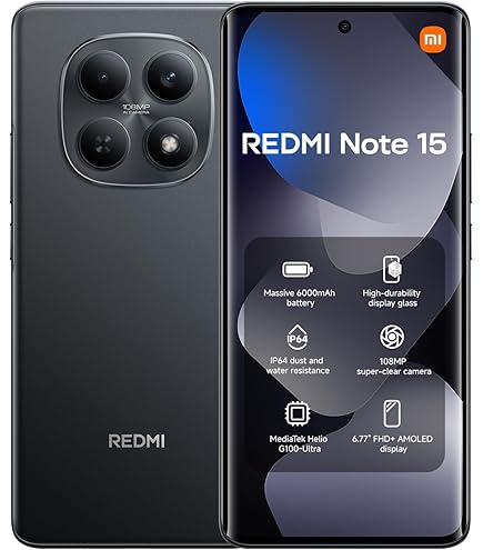 Xiaomi Redmi 15 5G (8GB RAM + 256GB Storage) (Midnight Black