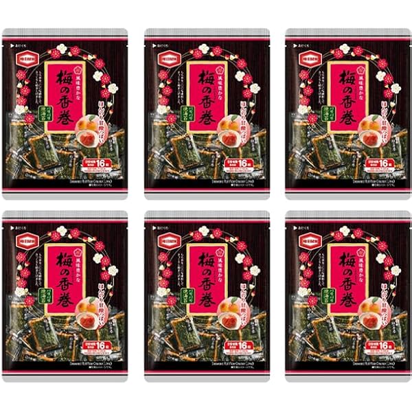 Amazon.co.jp: まとめ買い 6袋セット 梅の香巻 47g (16枚入り