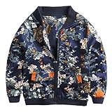 ベビー男の子幼児用印刷フラワーベースボールジャケットカジュアルコートアウター