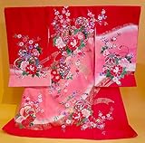 【正絹】 お宮参り着物　（初着・産着）　女児　M１-１０手毬に華柄　新品仕立上り　★もれなく５大特典付！
