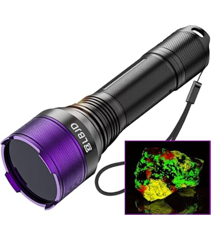 best black light flashlight for uranium glass UV Light- 365nm 395nm Ultraviolet Flashlights, Handheld Blacklight Torch Woods Lamp Pet Urine Stains Detection, Rocks & Minerals, Glue Curing, Scorpions Finder and T6[Surface treatment] Kobalt Blacklight 51 UV LED