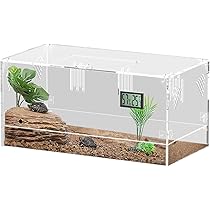 Amazon | Giznzg 爬虫類 ケージ 透明 アクリル製 レオパ ケージ 飼育