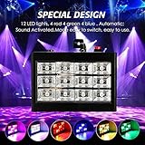 USPlug dzt1968ストロボライト12 LED自動/サウンドactivative 15ワットRGBWフラッシュライトステージライトパーティーウェディング照明KTV