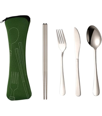 Amazon | ポータブルトラベル用品セット 18/8ステンレススチール