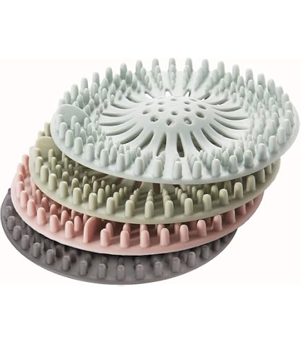 HLLMX 4-Pack Starfish Hair Catcher Drain Cover - TPR Suction Cup Sink Filter For Bathroom & Kitchen - View #2