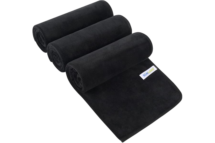 Sinland 3 Pack Multi Purpose Microfiber Gym Towels Fast Drying Sports Towel Super Soft and Absorbent Travel Camping Towels fo
