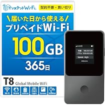 Amazon.co.jp: [インスタントWi-Fi] T8 1年間 100GB 自然故障保証付き