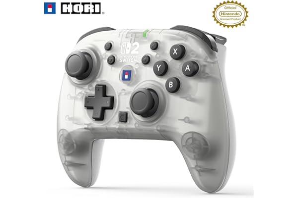 【任天堂ライセンス商品】ワイヤレスホリパッド TURBO for Nintendo Switch 2 コントローラー フロストホワイト【Switch2・Switch両対応】【連射/連射ホールド機能搭載】