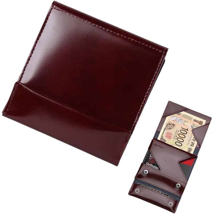 【新品】薄い財布 チョコ×ベージュ ◆ アブラサス abrasus Amazon | [アブラサス] 薄い財布 レザー 薄型 メンズ レディース 財布