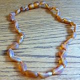 Baby Baltic Amber Teething Necklace - Raw Beans - Honey [並行輸入品]