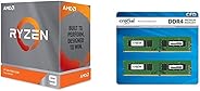 AMD Ryzen 9 3950X, without cooler 3.8GHz 16コア / 32スレッド 【国内正規代理店品】100-100000051WOF + CFD販売 Crucial (Micron製) デスクトップPC用メモリ PC4