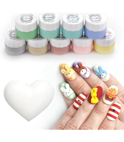 Amazon | ジェルネイル 立体ネイルアート 粘土ジェル 3Dジェル 4D