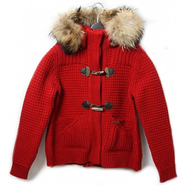 Amazon | [バーク] レディース ファー付き ニットダッフルコート