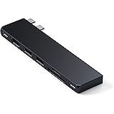 Satechi USB-C Pro ハブ スリム (ミッドナイト) 多機能USB4 4040, 4KGbps 60Hz 出力, USB3.2 Gen 2, SD/MicroSDカードリーダー, 100W PD充電, USB-A 10Gbps高速転送 