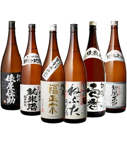Amazon.co.jp: 日本酒 飲み比べ 特得セット 1.8L 6本 大吟醸 純米酒