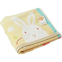Amazon｜UCHINO バスタオル オレンジ ウサギ 約60×120cm もち
