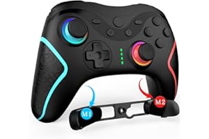 Switch コントローラー 【2024年 NEWモデル】 Switchコントローラー OOOUSE Switch/スイッチ コントローラー 背面ボタン付き Turbo機能 6核振動機能 ピンホールリセット機能 無線Bluetooth接続 高耐久ボタ