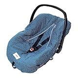 Minene Baby Infant Car Seat Universal Protection Cover ( Blue With Polka Dots) by Minene
