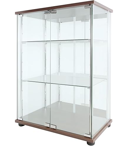 ホワイト ガラスディスプレイ　コレクションケース 4段　高さ調整可能　棚 Amazon.co.jp: コレクションケースフィギュアケース4段幅42.5×奥行36.5
