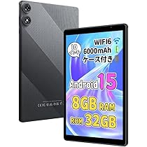 Amazon.co.jp: タブレット 10インチ Wi-Fi6モデル Android15 8GB RAM+
