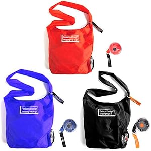 エコバッグ 折りたたみバッグ 3個セット巻き上げる 防水買い物袋 強力収納 ショッピングバッグ シュパット 折り畳み式 買い物バッグ 軽い レジ袋コンビニ マイバッグ ショッピング