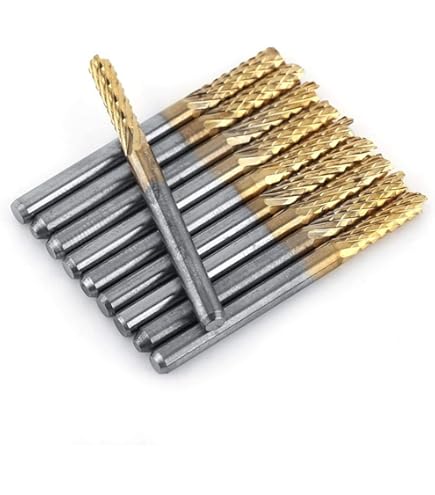 Amazon.co.jp: 10pcs エンドミル 超硬エンドミル 3.175mm 1 8インチ