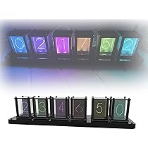 Amazon.co.jp: ニキシー管 時計 真空管 時計，6ビットRGB LED