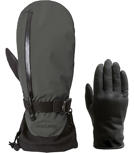 Amazon | スキースノーボードに便利過ぎるレザーミトングローブ (手が