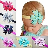 Domybest可愛いベビーヘアバンド　カチューシャ キッズ リボン 10色セット　髪飾り 髪留め　蝶結び サテン　ウェディング　弾力性ある 新生児 赤ちゃん　髪飾り　ヘアアクセサリー 出産祝い 内祝