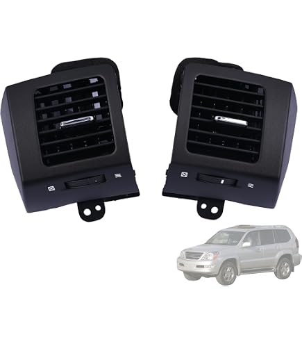 Grille D'aération Climatisation Chromée Pour Toyota Land Cruiser Prado LC120 (2003-2009) - Cadre Décoratif Argenté, Remplacement Facile