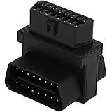 OBD 診断アダプター、OBD2 アダプター 16 ピン オス - 2 メス プラグ アンド プレイ スプリッター コネクター 診断エクステンダー用