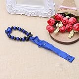 Deepブルーbaby-toddler-dummy-pacifier-soother-nipple-chain-clip-buckle-dummy-holder
