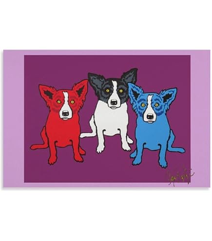 Amazon.co.jp: ジョージ・ロドリーゲ「犬 (ブルードッグ)」ポスター