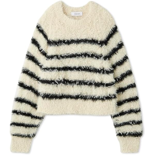 Amazon | [エミ] チュール×シャギーニットプルオーバー