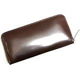 [コードバン] [Cordovan (馬革)] 財布 栃木レザー 新喜皮革 ホースハイド ラウンドジップ ロングウォレット 長財布 馬革 本革 日本製