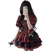 2点セット　ゴスロリ・ロリータ ゴシック風 森ガール 地雷系 JSK　ボレロ　赤 Amazon.co.jp: [ボズとガルヤ] ゴシック風 ロリータワンピース