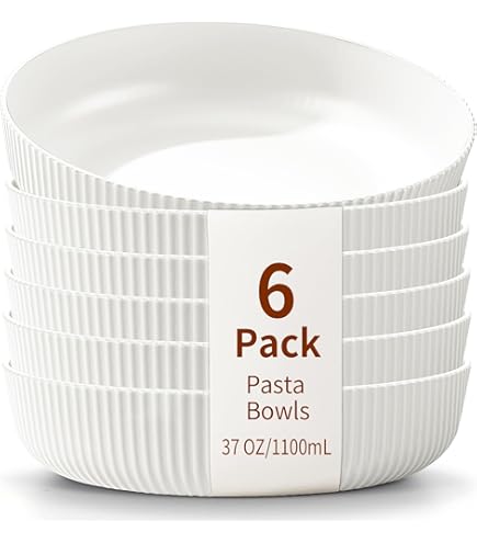 YUN TAO Pasta Bowls 60oz, 9 Inch Large Fruit Salad Serving Bowls, Soup 7 thumbnail image