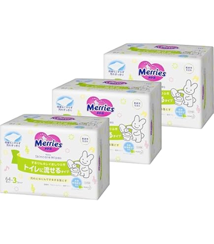 Amazon.co.jp: メリーズ するりんキレイおしりふき トイレに流せる