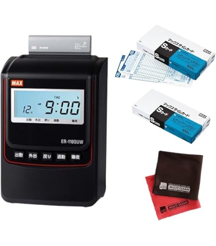 Amazon.co.jp: マックス タイムレコーダ ER-110SIV ブラック ER90183