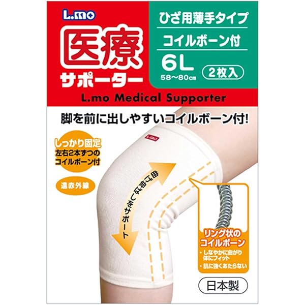 Amazon.co.jp: エルモ医療サポーター薄手ひざ用ボーン付 3Lサイズ2枚入