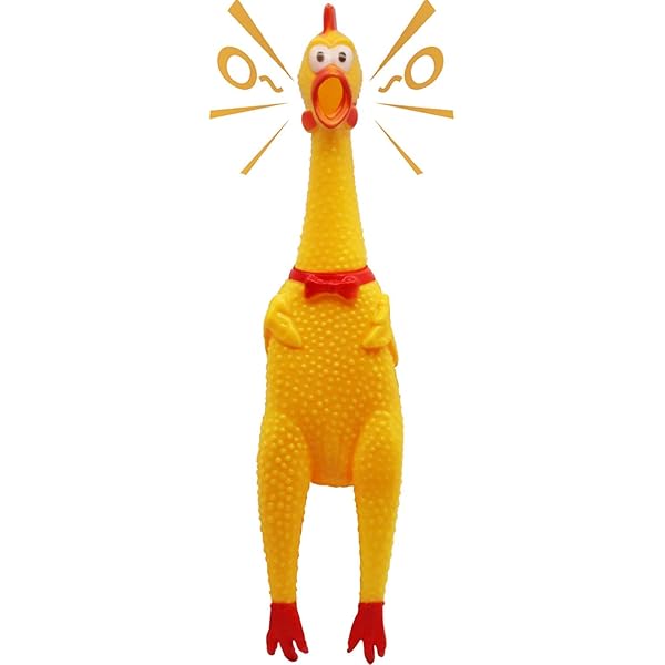 Funny Squeaky Chicken Dog Chew Toy 