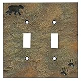 Bear石仕上げダブルスイッチカバーLodge – 素朴な装飾