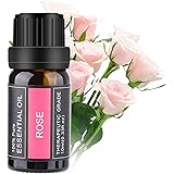 CJDUA ローズ アロマオイル エッセンシャルオイル 精油 天然100% 芳香 インテリア ギフト プレゼント 10ml (ローズ)