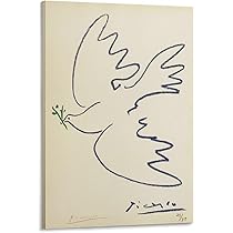 Amazon.co.jp: パブロ・ピカソ绘画アート平和の鳩ポスター