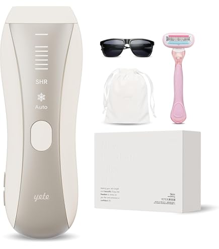 新品　yete エイティー IPL光脱毛器 新型 Amazon | Yete（エイティー）脱毛器 IPL 冷感無痛ケア SHR連続照射