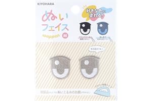 KIYOHARA 推しぬい ぬいフェイスワッペン アイロン接着 Mサイズ A 2枚入り W20mm×H22.5mm NUIW-01