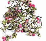 Mr。Garden Fakeローズ花人工ハンギングつる木植物の装飾ホーム結婚ホテルパーティーアート AVRRRC2