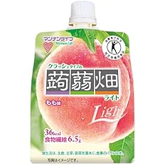 Amazon トクホ マンナンライフ クラッシュタイプの蒟蒻畑ライトもも味 150g 6個 マンナンライフ 食品 飲料 お酒 通販