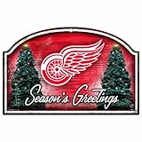 WinCraft DetroitレッドWings Season 's Greetings Holiday Wood Sign