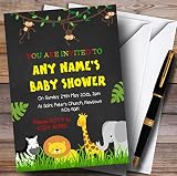 Any Ageチョークジャングル動物ベビーシャワー招待状招待状 200 Invitations